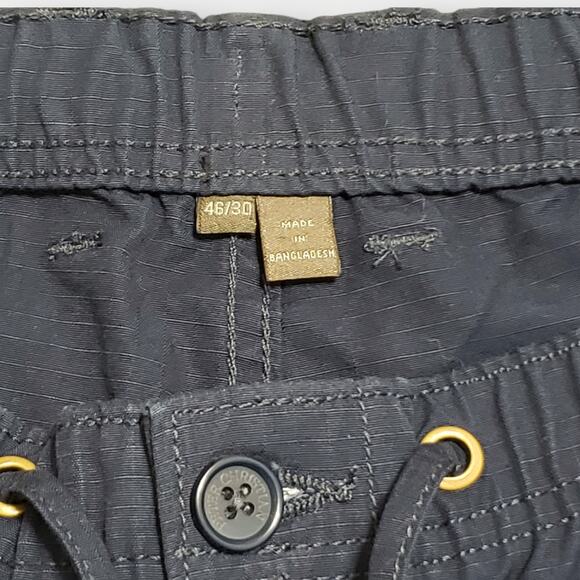 NWT Peter Christian Navy Blue Drawstring Waist Ripstop Pant Organic Cotton 46x30 - Picture 7 of 14